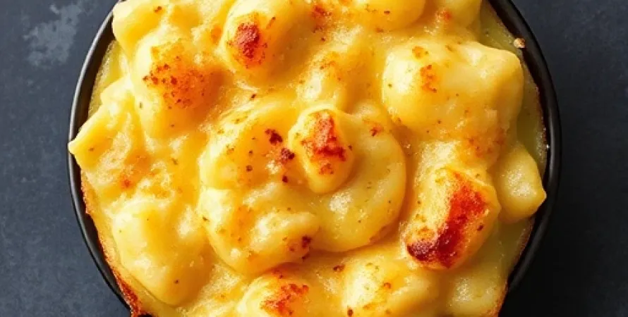 Gratin de pommes de terre au cheddar et à l'ail