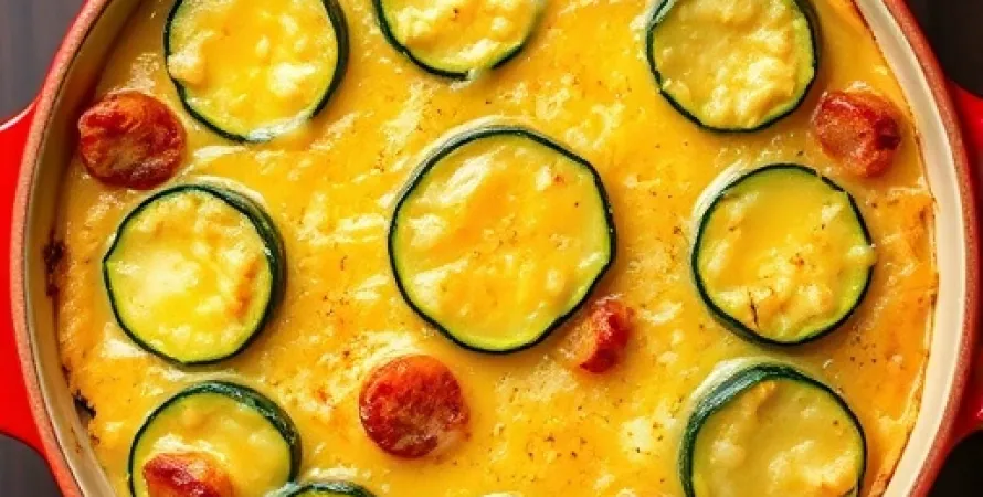Gratin de courgettes au cheddar