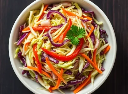 Salade de chou croquante et vinaigrée