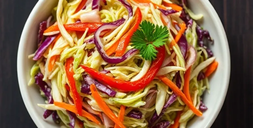Salade de chou croquante et vinaigrée