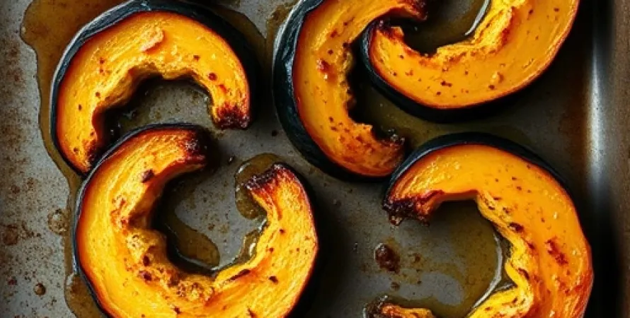 Côtes de courge delicata rôties aux épices