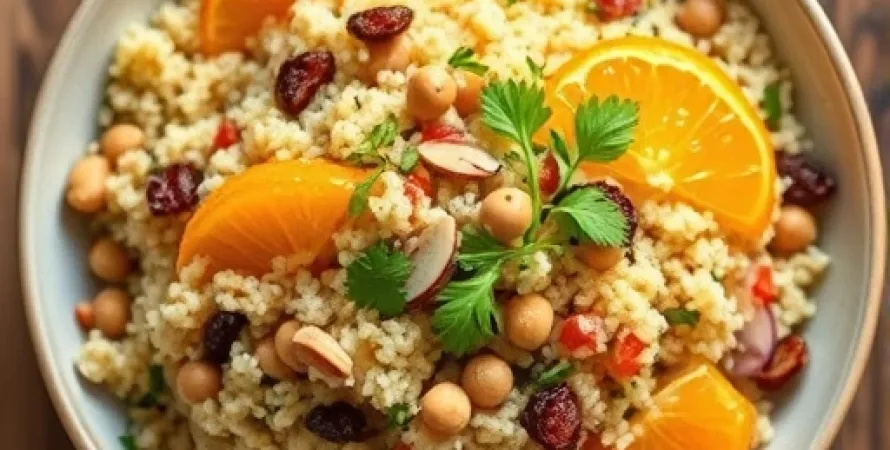 Salade de couscous aux agrumes et épices douces