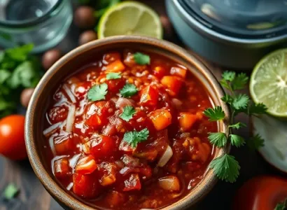 Salsa rouge maison au robot culinaire