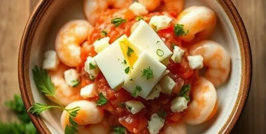 Tartare de crevettes au fromage frais