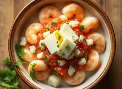 Tartare de crevettes au fromage frais