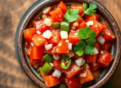 Salsa fraîche aux tomates et piments