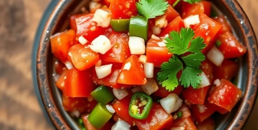 Salsa fraîche aux tomates et piments