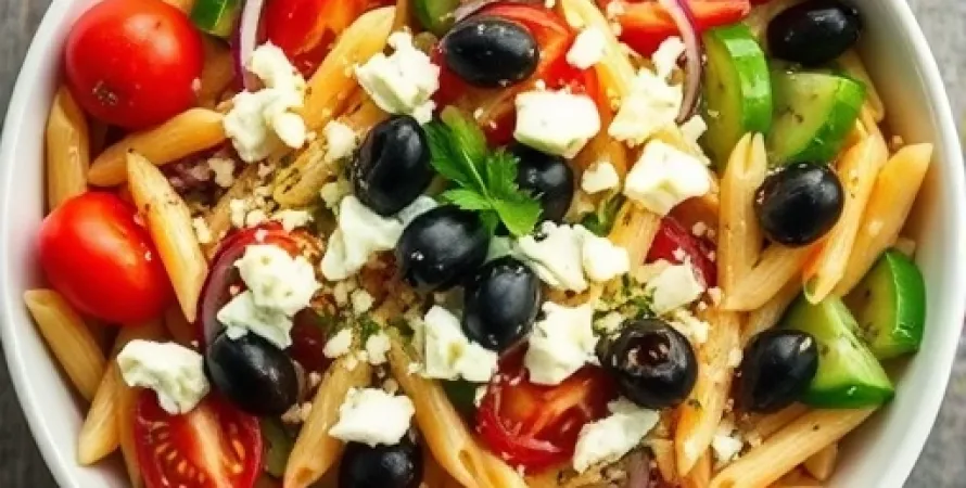 Salade de pâtes grecque