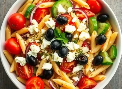 Salade de pâtes grecque
