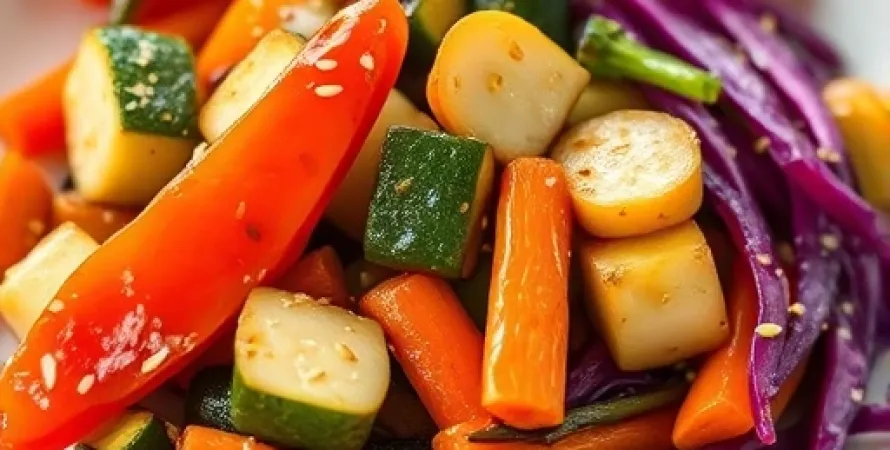 Sauté de légumes printanier au vinaigre de cidre