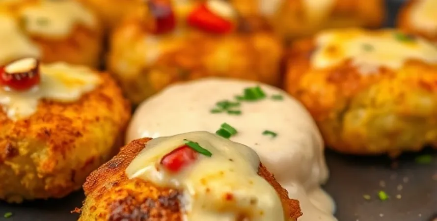 Croquettes de pommes de terre au fromage et poivrons doux