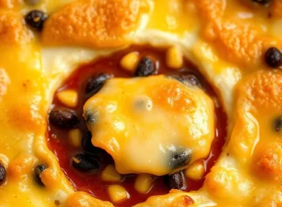 Gratin de burritos aux haricots noirs