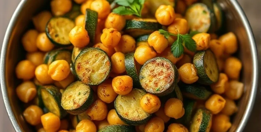 Sauté de courgettes et pois chiches