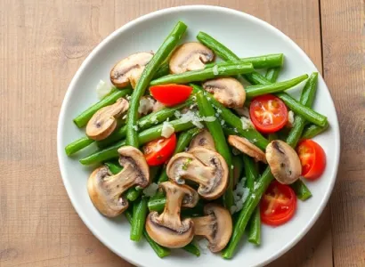 Salade de Champignons et Haricots Verts