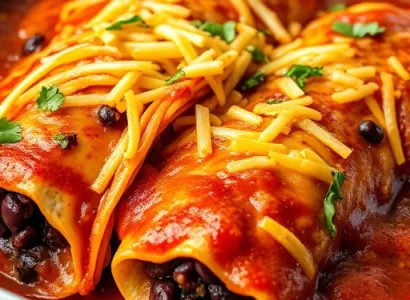 Enchiladas végétariennes aux haricots noirs