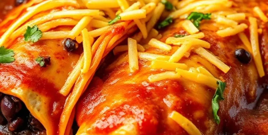 Enchiladas végétariennes aux haricots noirs