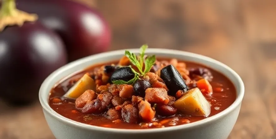 Chili végétarien à l'aubergine