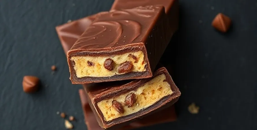Barres de chocolat à la nougatine