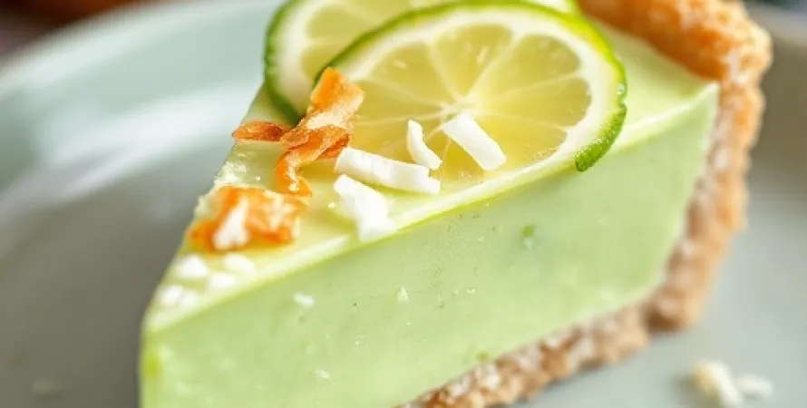 Tarte au citron vert et noix de coco