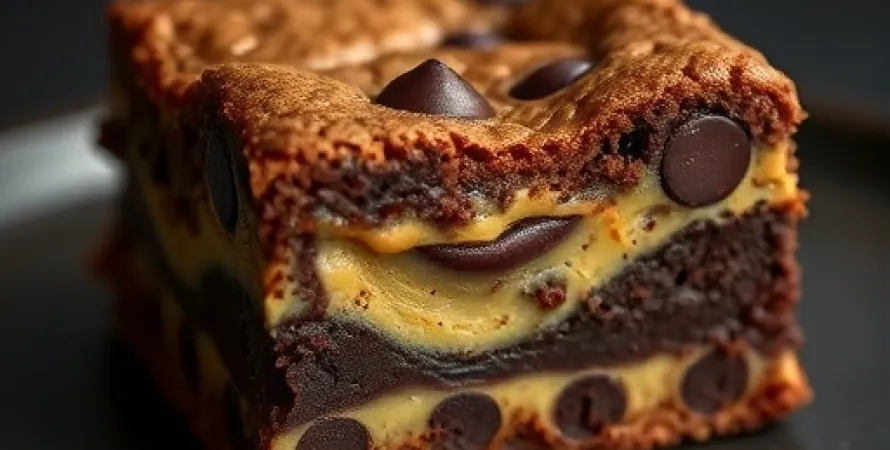 Brownies au beurre de cacahuète et pépites de chocolat