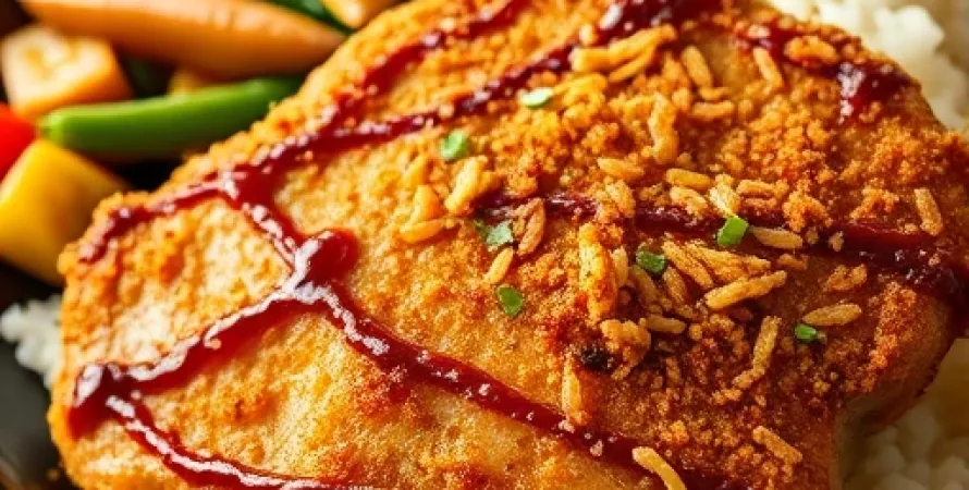 Côtelettes de porc panées saveur asiatique