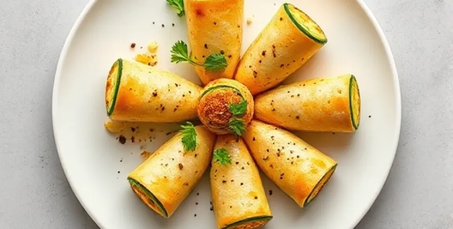 Roulés de courgette au fromage frais