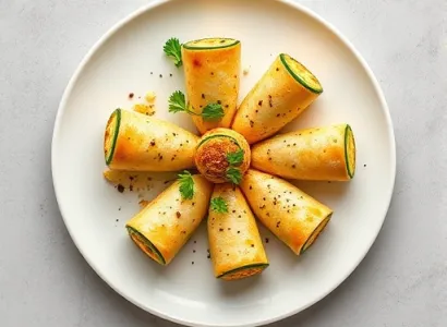 Roulés de courgette au fromage frais