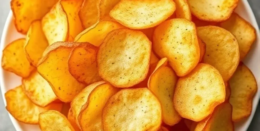 Chips de pommes de terre maison au four
