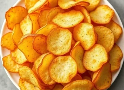 Chips de pommes de terre maison au four