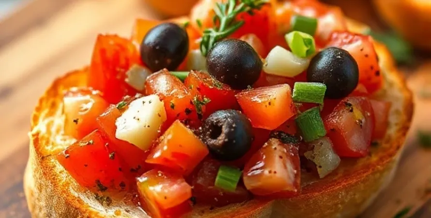 Bruschetta aux tomates et fromages