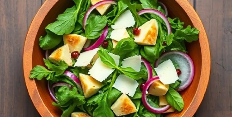Salade verte aux artichauts et parmesan