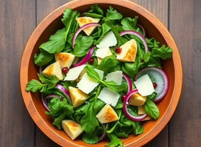Salade verte aux artichauts et parmesan
