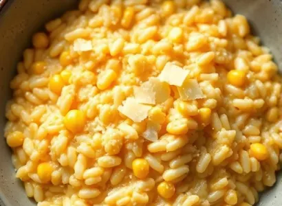 Risotto crémeux au maïs frais