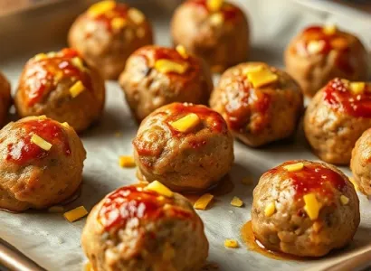 Boulettes de saucisse et cheddar
