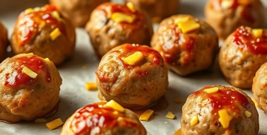 Boulettes de saucisse et cheddar