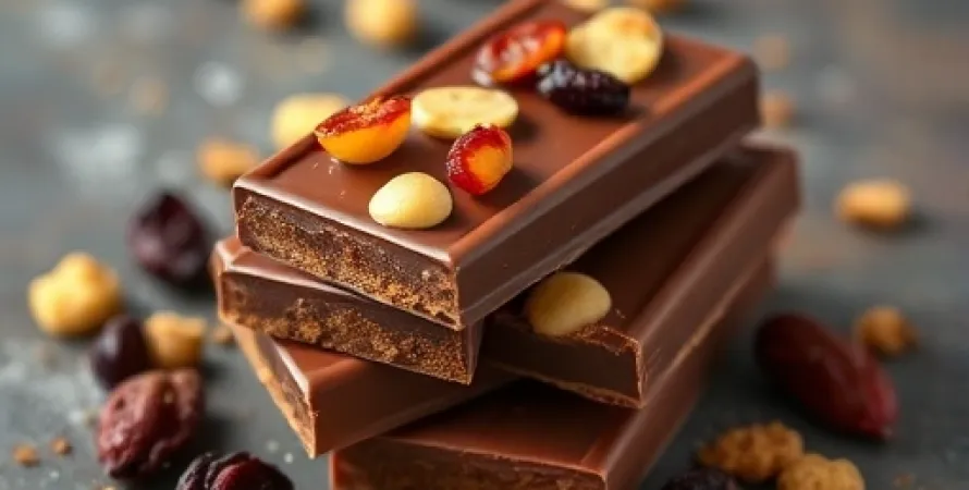 Barres de chocolat aux fruits secs