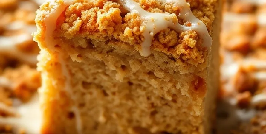 Gâteau aux pommes avec croustillant et glaçage