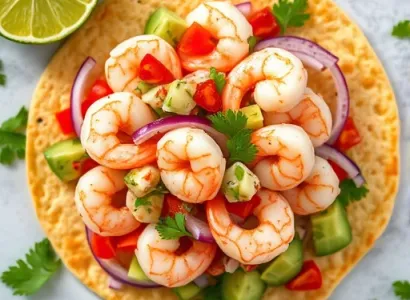 Crevettes Marinées au Citron Vert et Piment