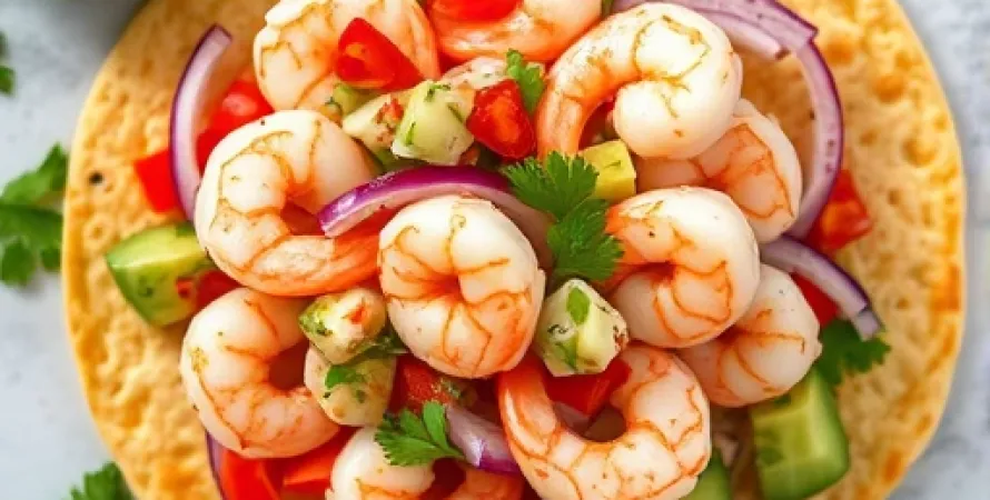 Crevettes Marinées au Citron Vert et Piment