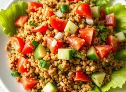 Salade de boulgour aux lentilles germées