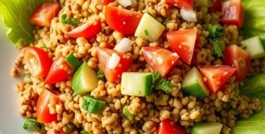 Salade de boulgour aux lentilles germées
