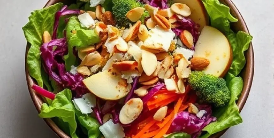 Salade Croquante aux Noix et Sauce Crémeuse