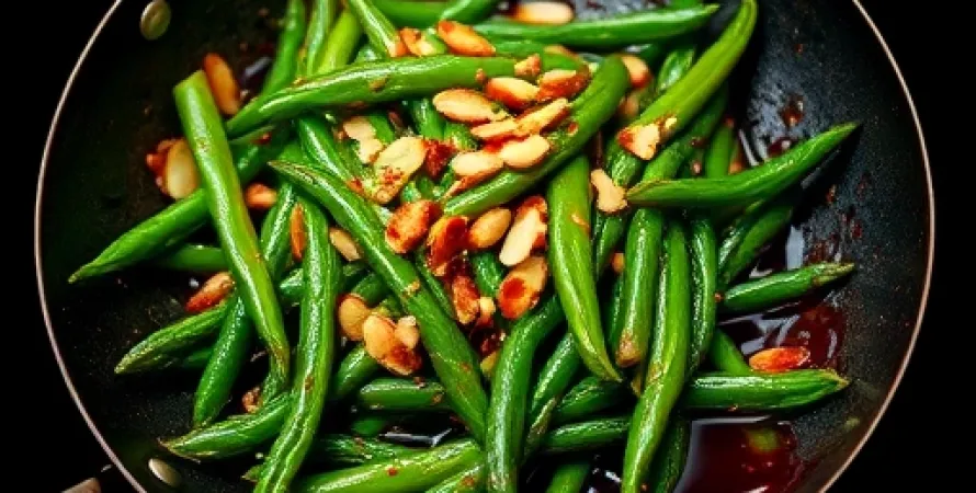 Haricots verts sautés à l'asiatique