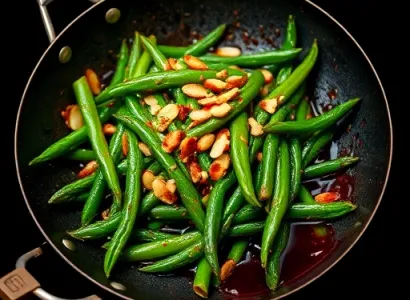 Haricots verts sautés à l'asiatique