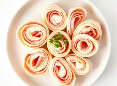 Roulés de Tortilla au Jambon et Fromage Frais