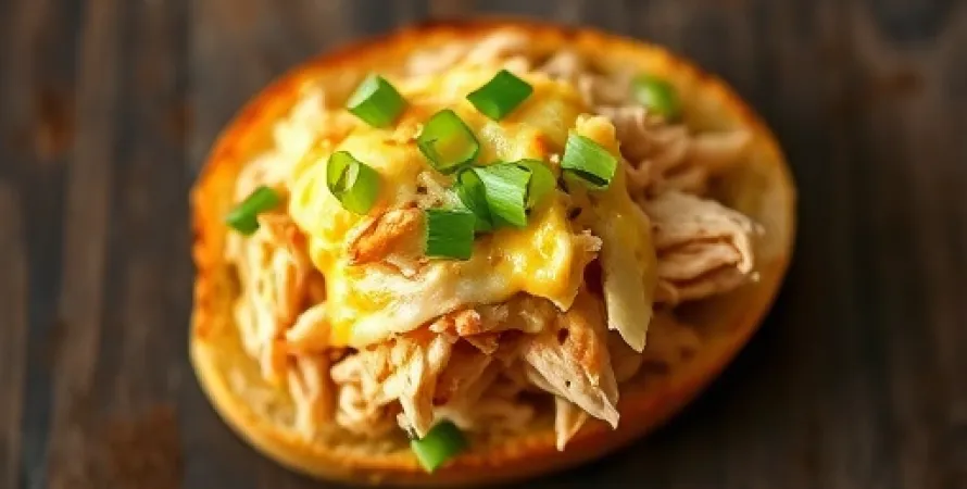 Tartines au Poulet et Fromage Grillé