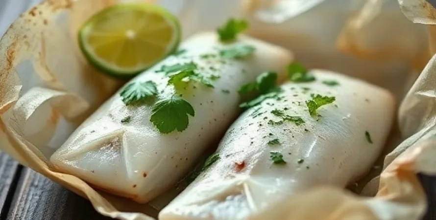 Filets de Poisson au Citron Vert et Coriandre
