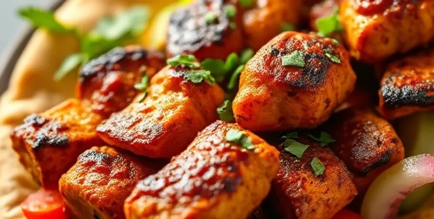 Brochettes de Seitan à la Façon Shawarma
