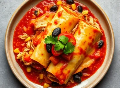 Enchiladas de poulet sans gluten et sans lactose