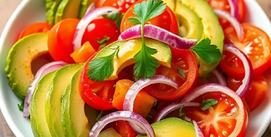 Salade d'avocat et de tomates